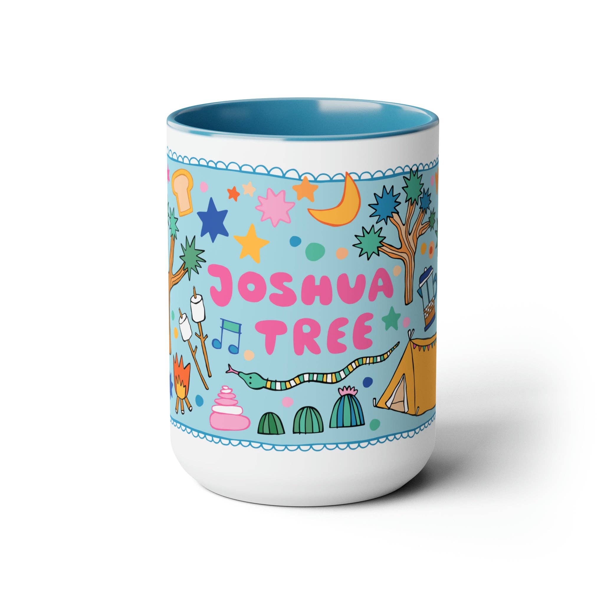 LOLALA - Wholesale Coffee Mug - Joshua Tree - *BIG* Coffee Mug (15oz, blue)