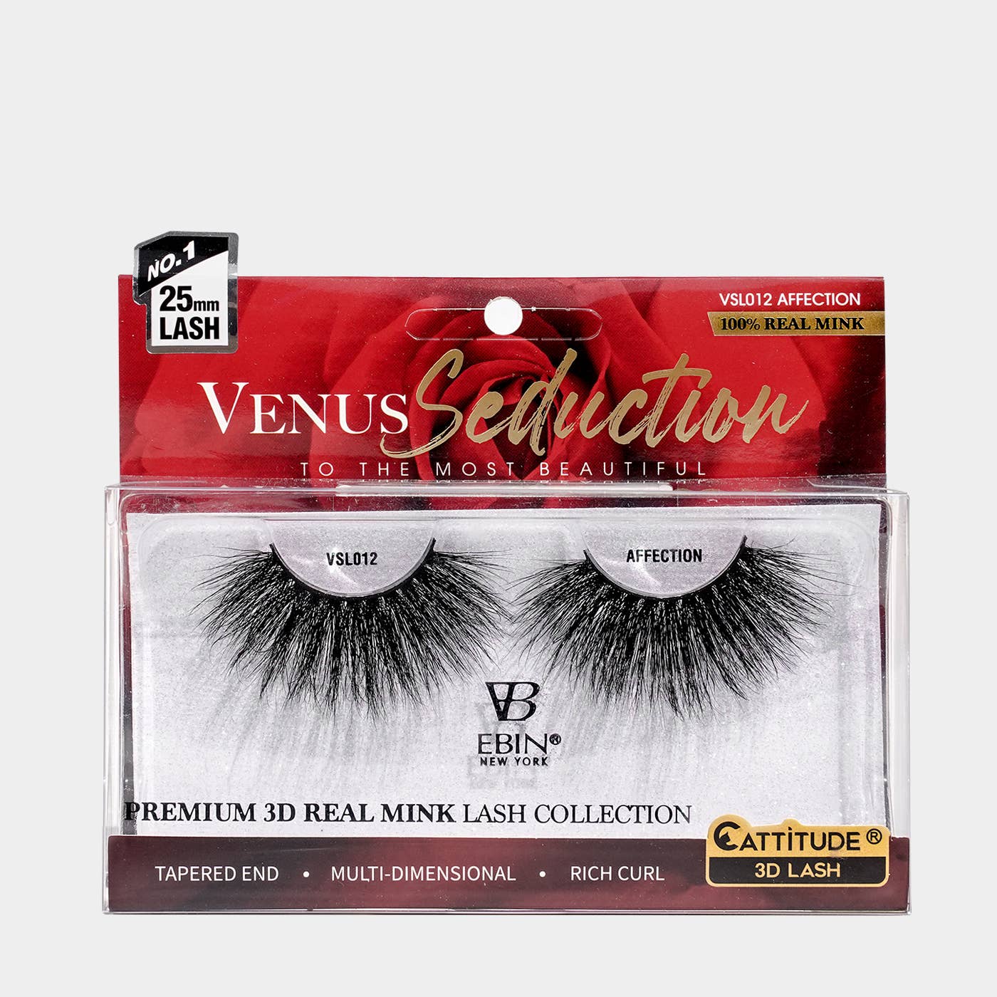EBIN NEW YORK - Vente Faux cils - Cils 3D Venus Seduction en vison véritable, 25 mm11