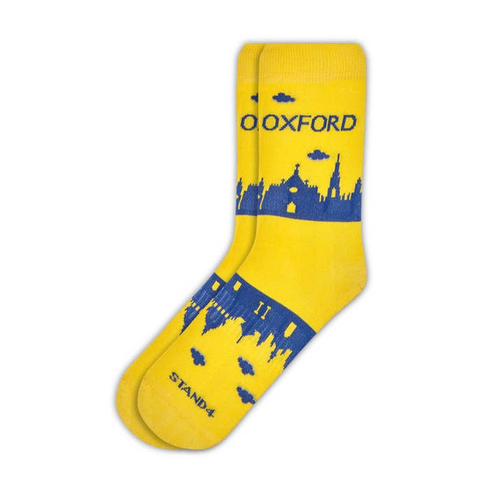 Calzino Oxford Skyline giallo per la vendita all'ingrosso da parte di Stand4 Socks