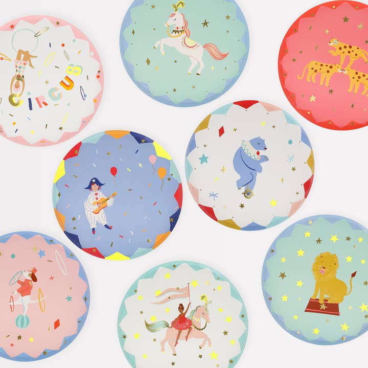 Meri Meri - Wholesale Disposable Plate - Circus Side Plates