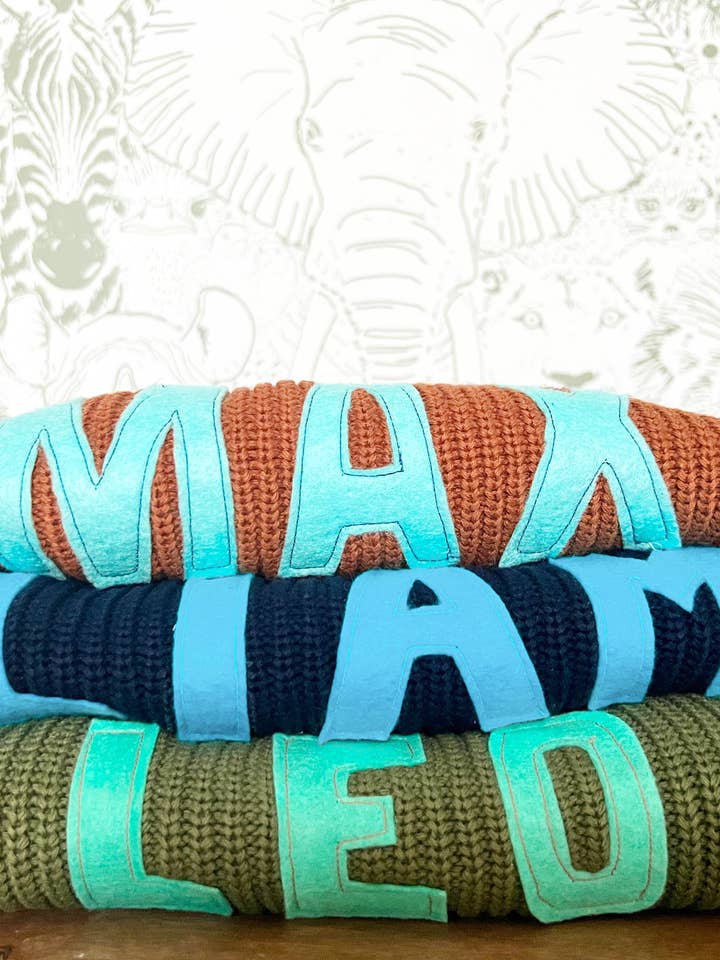 Children's Hand Cut Felt Chunky Knit Sweater for wholesale by Mgnoliasun