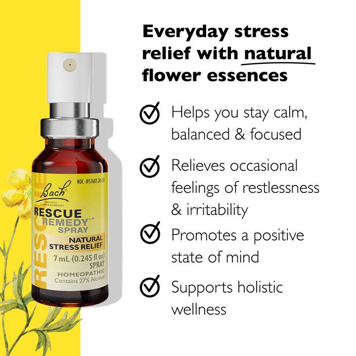 RESCUE & Bach Original Flower Remedies - Wholesale Oral Supplement/Vitamin - Bach Rescue Remedy Natural Stress Relief Spray