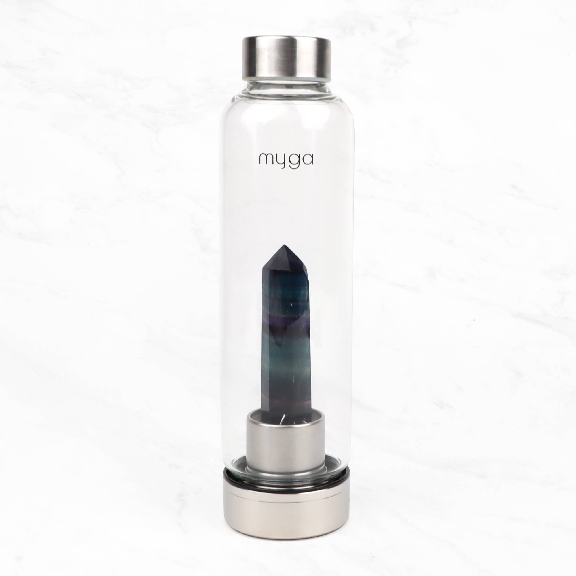 Myga - Wholesale Water Bottle - Fluorite Crystal Glass Water Bottle3