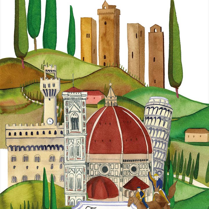 Kitchen Towels «Toscana», 100% Made in Italy per la vendita all'ingrosso da parte di The Napking