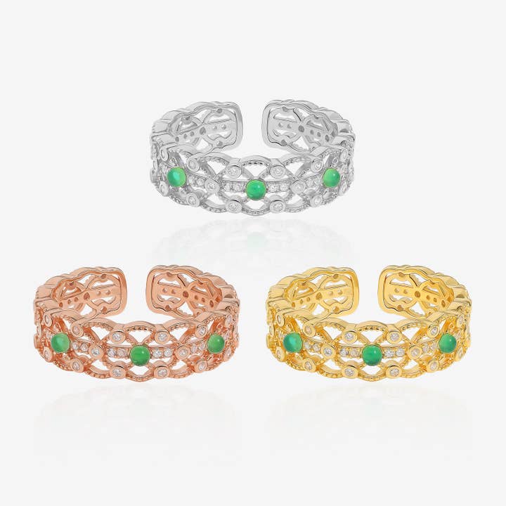 Anello Filigrana Giardino Vintage per la vendita all'ingrosso da parte di Meissa Jewelry