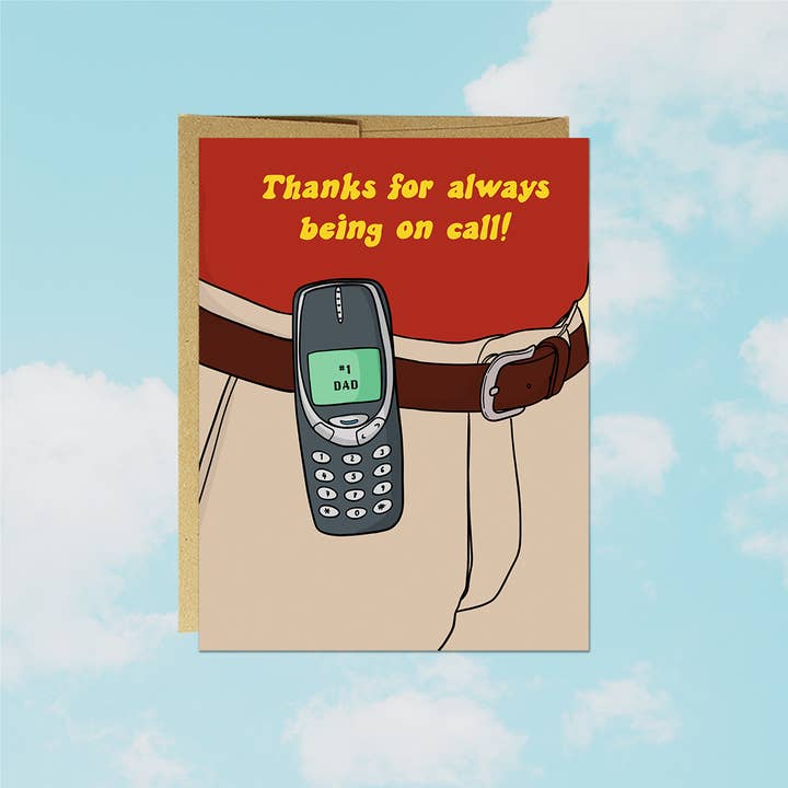 Party Mountain Paper co. – wholesale Father’s Day card – Dad On Call | Father's Day Card1