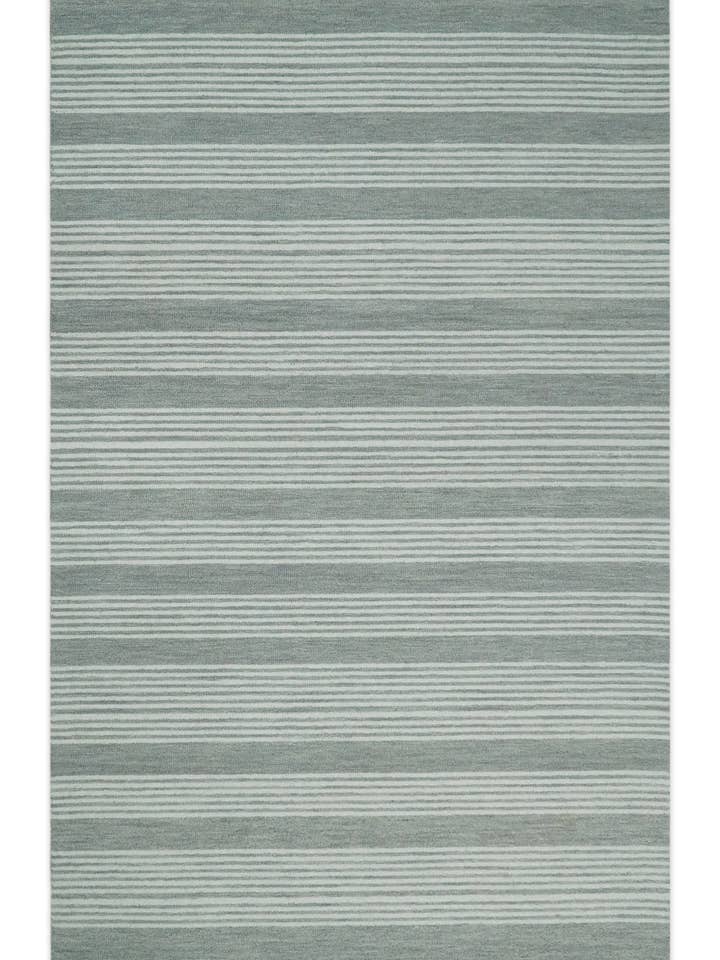 5x8 and 8x10 Hand Made Woolen Modern Grey and Ivory Area Rug for wholesale by The Rug Decor, Inc.