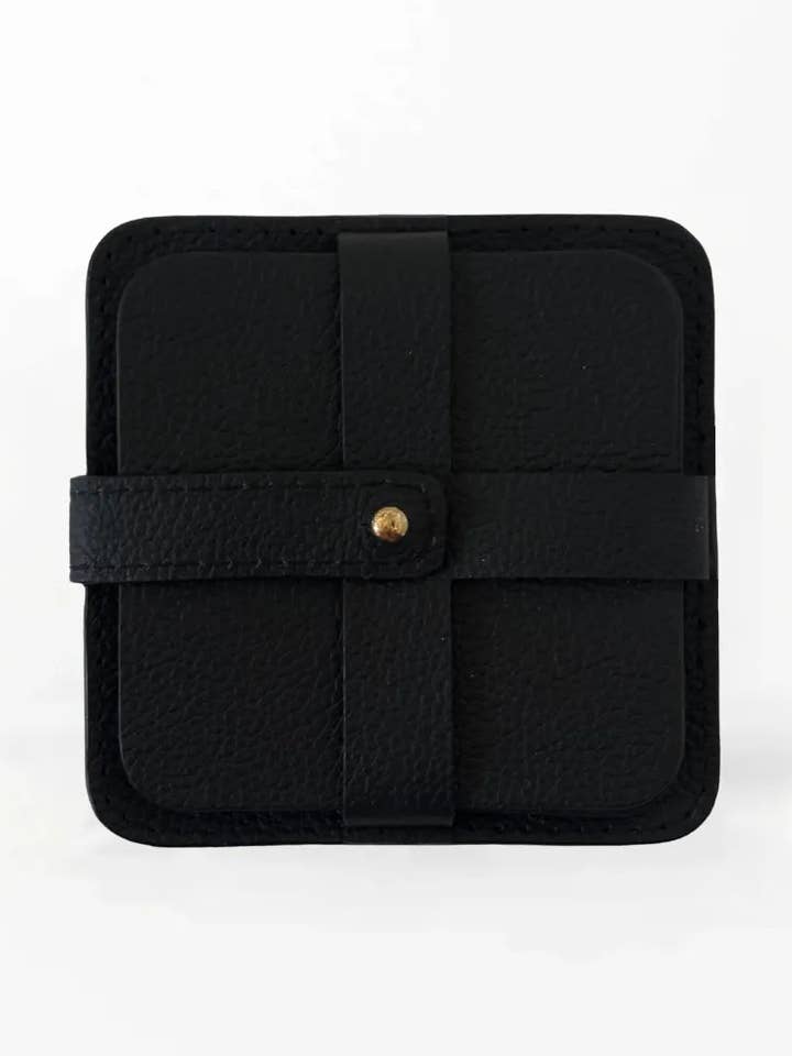 Square Coasters (Set of 4 with Holder) for wholesale by Deux Mains