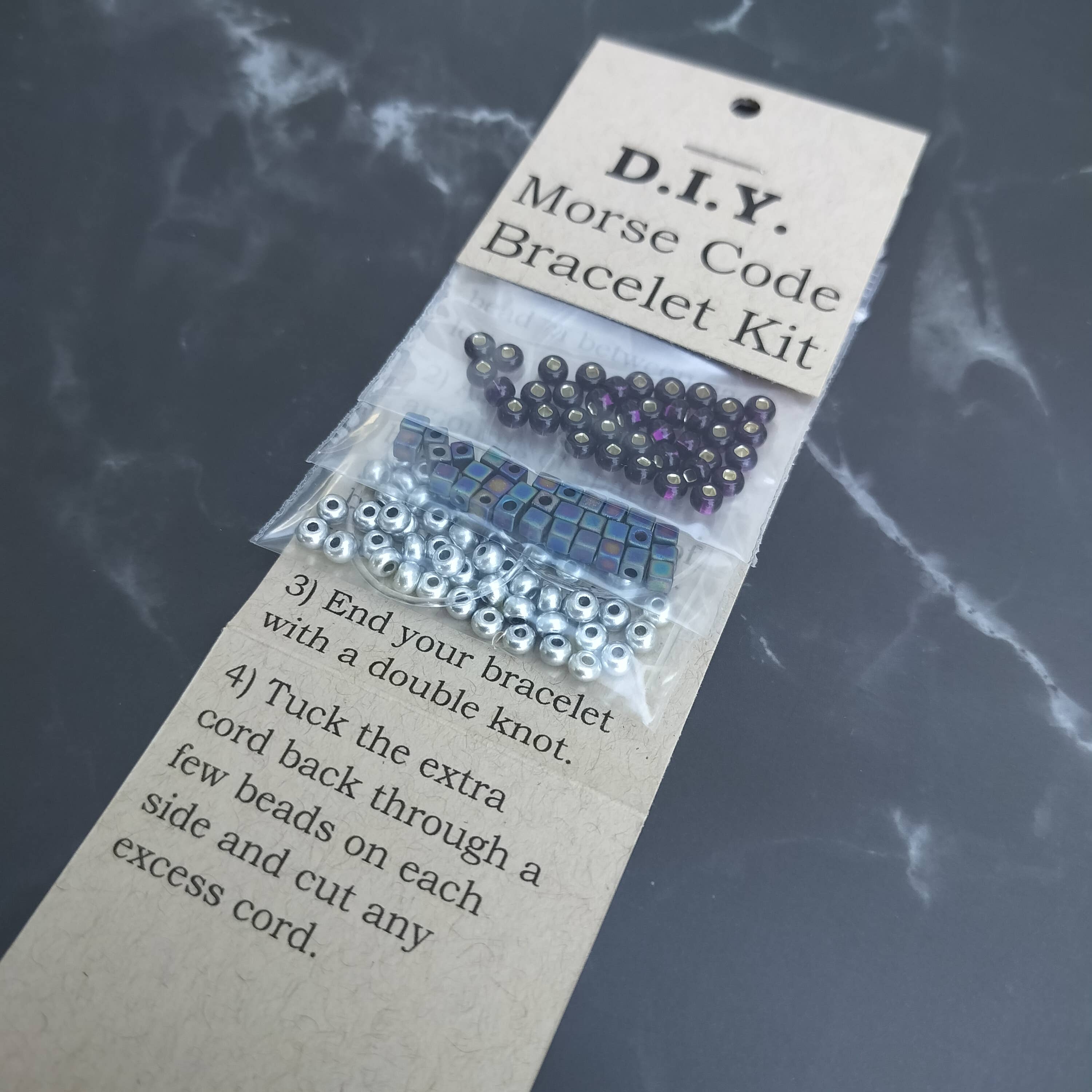 MorseLeather Co. - Wholesale DIY Craft Kit - Kids - DIY Kit Morse Code Bracelet - Stretchy Bracelet5