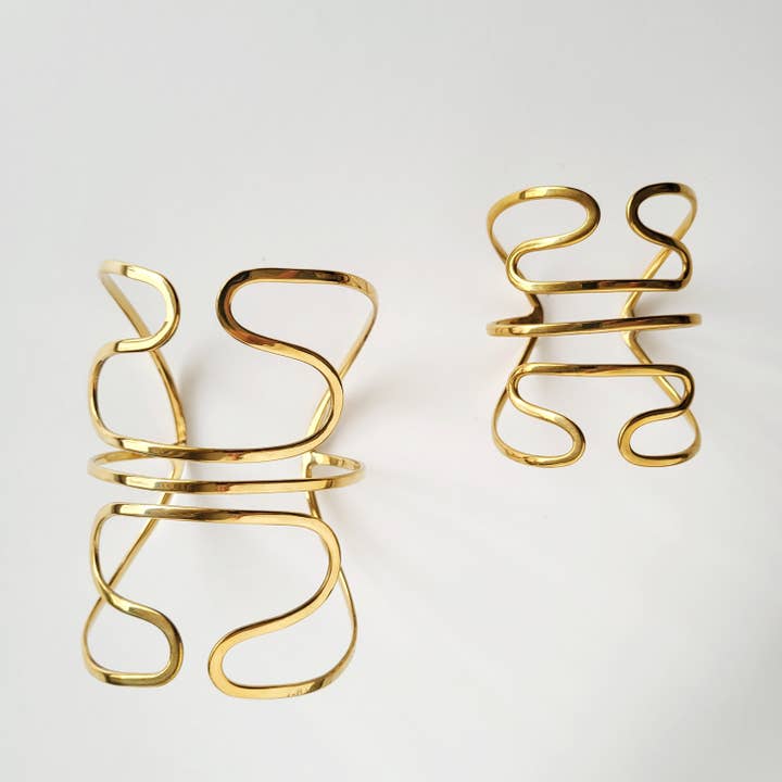 Bisjoux – wholesale Manschettarmband – Bisjoux stor armring i mässing för överarmen14