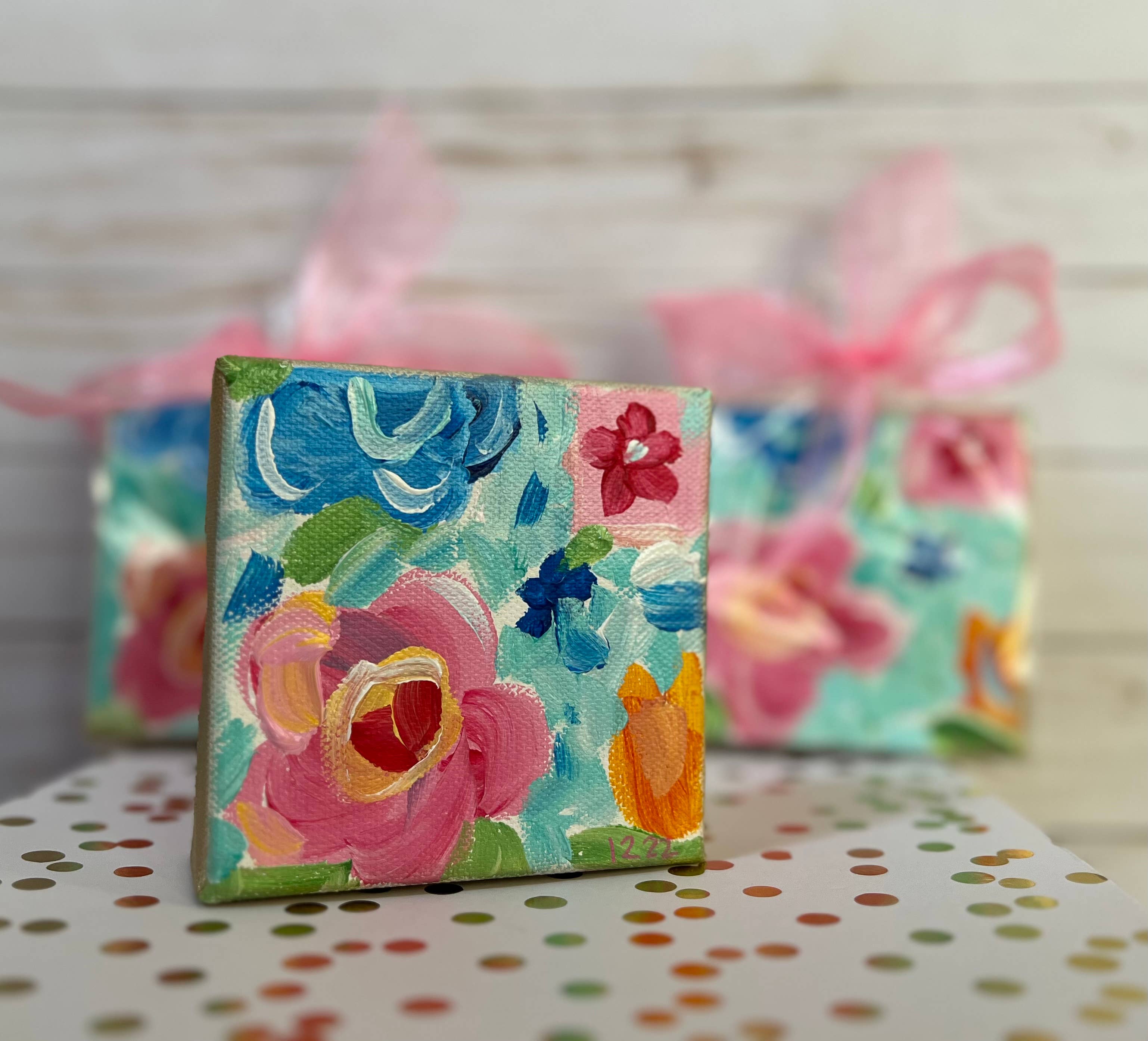 12.22 Creative - Wholesale Painting/Drawing - Mini floral canvas0