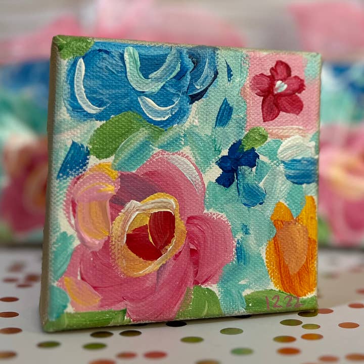 12.22 Creative - Wholesale Painting/Drawing - Mini floral canvas0