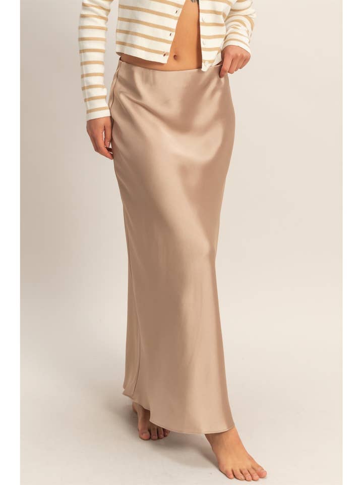 Satin Maxi Skirt for wholesale by HYFVE