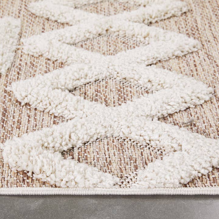 Well Woven - Wholesale Area Rug - Chiara Tribal Moroccan Beige High-Low Flat-Weave Rug