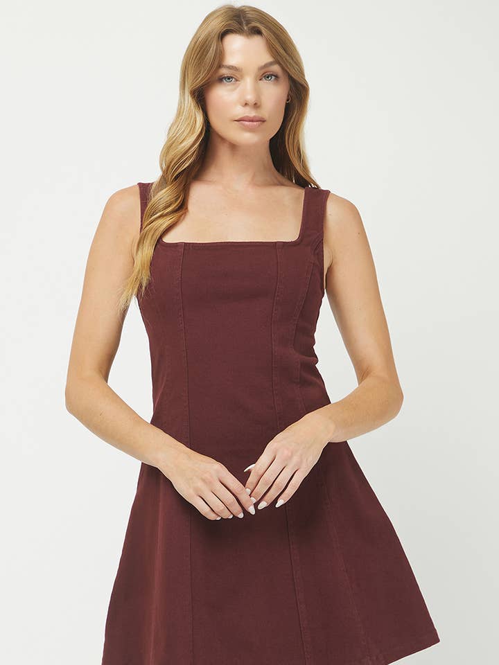 2070ND SQUARE NECK MINI DRESS for wholesale by Needii