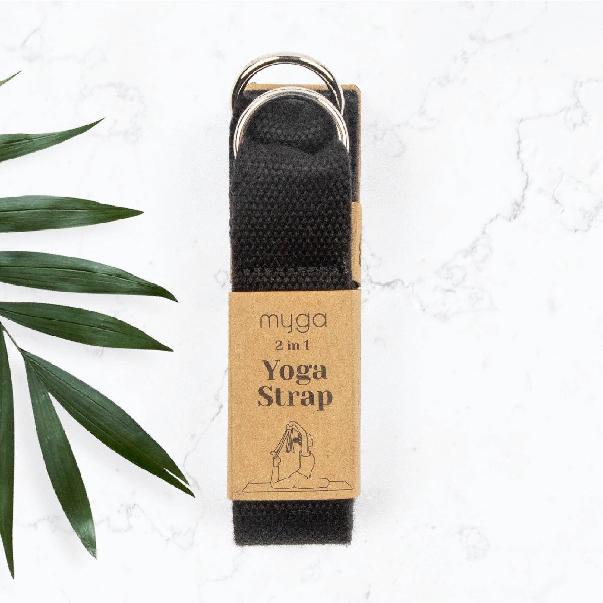 Myga Europe - Wholesale Yoga Block/Bolster - Cork yoga stabilization set of 2 cork blocks and a 2 in 1 yoga strap - black1