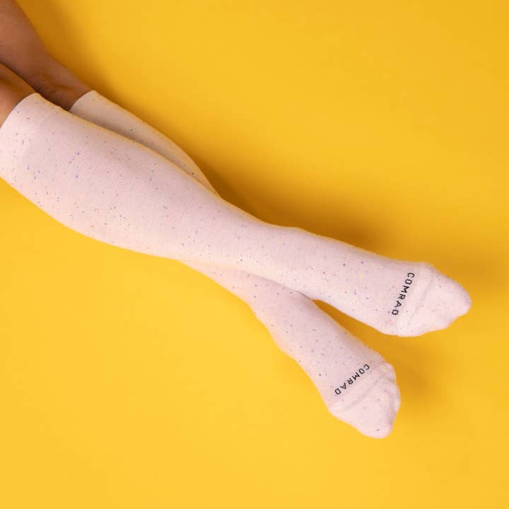 Rose Recycled Cotton Compression Socks for wholesale on Faire1