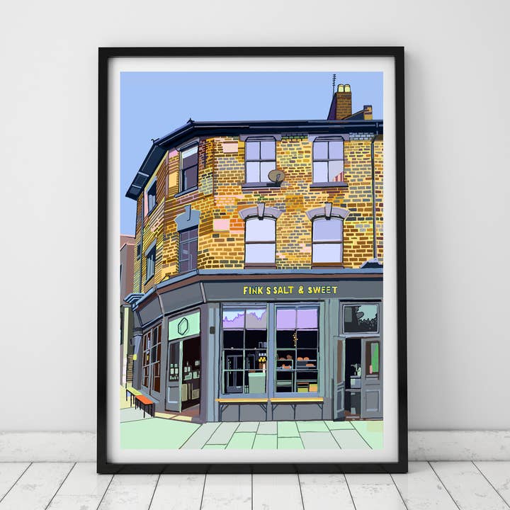 Fink's Salt & Sweet, Finsbury Park, North London Art Print for wholesale by Tomartacus