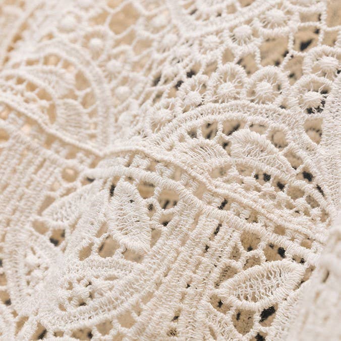 HIDDENBRAND - Wholesale T-Shirt - Women's - Bohemia Crochet Lace bell flare sleeve tee top cover up12