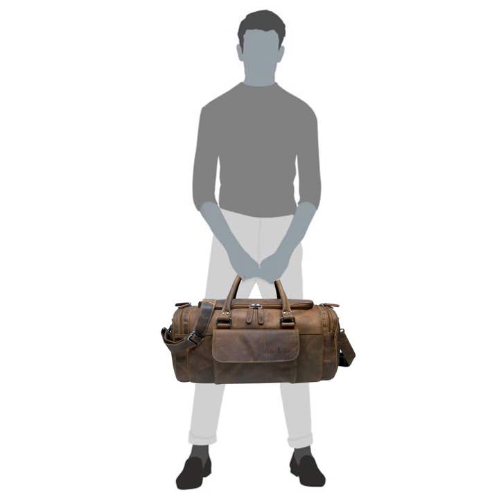 Greenwood - Venta al por mayor Bolsa de viaje - Unisex - Bolso deportivo Finn de cuero pequeño para hombre, bolso de viaje para mujer, gimnasio