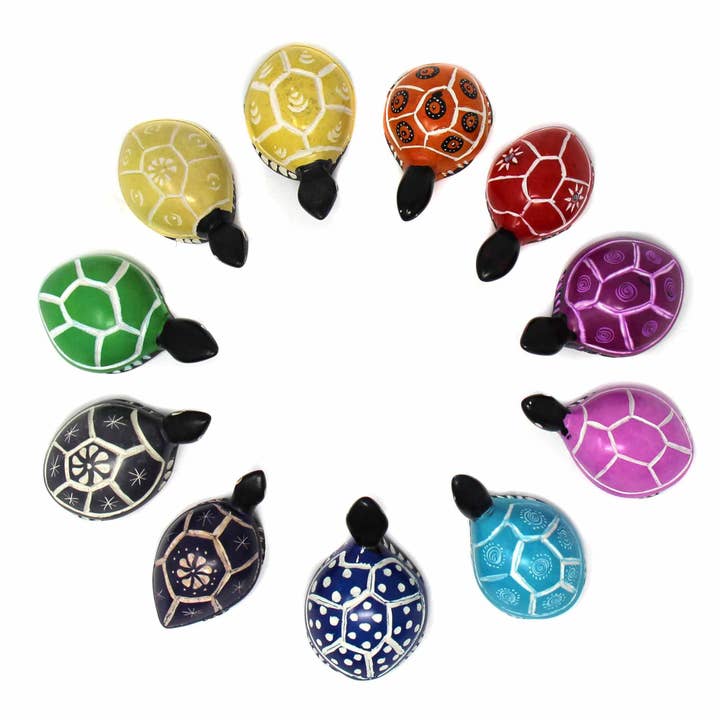 Global Crafts - Wholesale Decorative Figurine - 3.5" Soapstone Mini Turtles