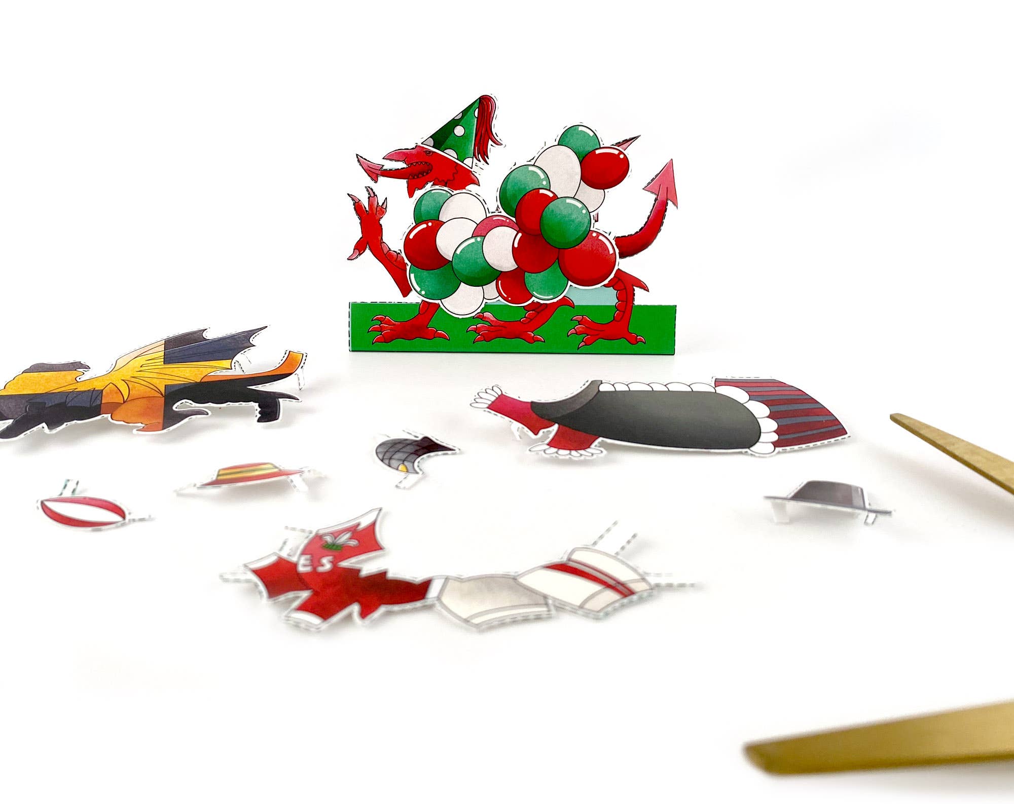 Yeti Cards & Gifts – wholesale Birthday card – Dress a Welsh Dragon Birthday Card1