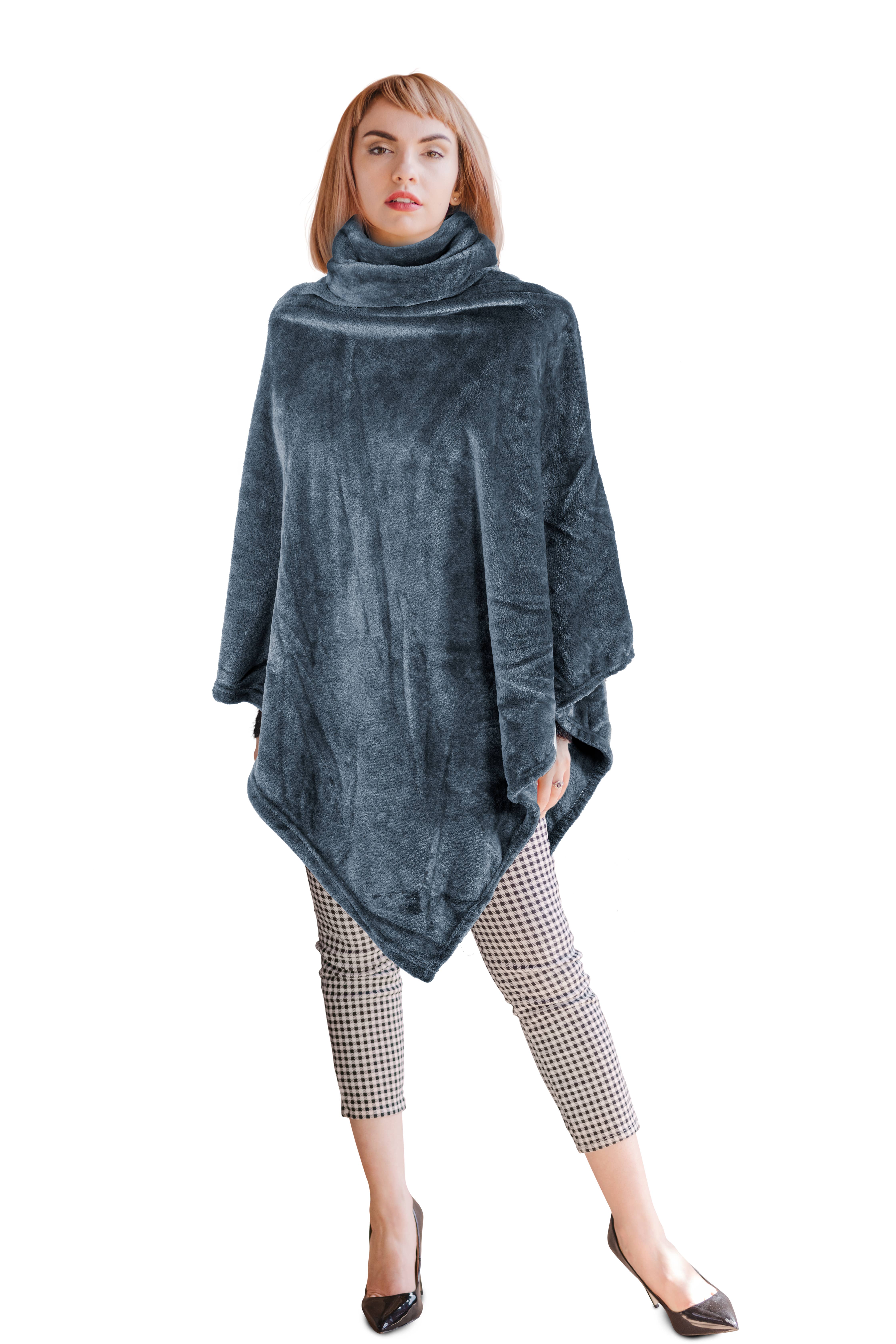 Tiseco - Wholesale Poncho - Unisex - Poncho COSY with collar - 80x80 cm15