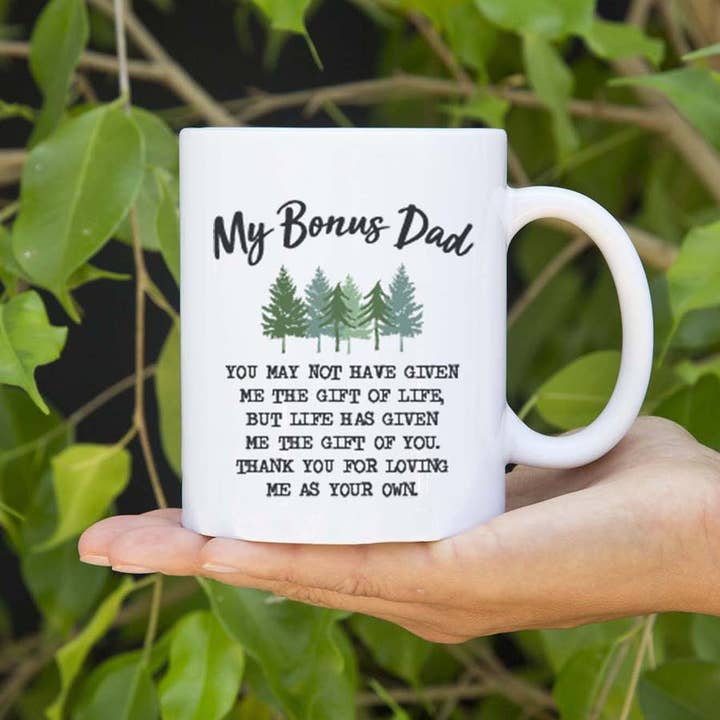 Canary Road - Wholesale Coffee Mug - My Bonus Dad Mug, Step Dad Coffee Cup, Fathers Day Gift