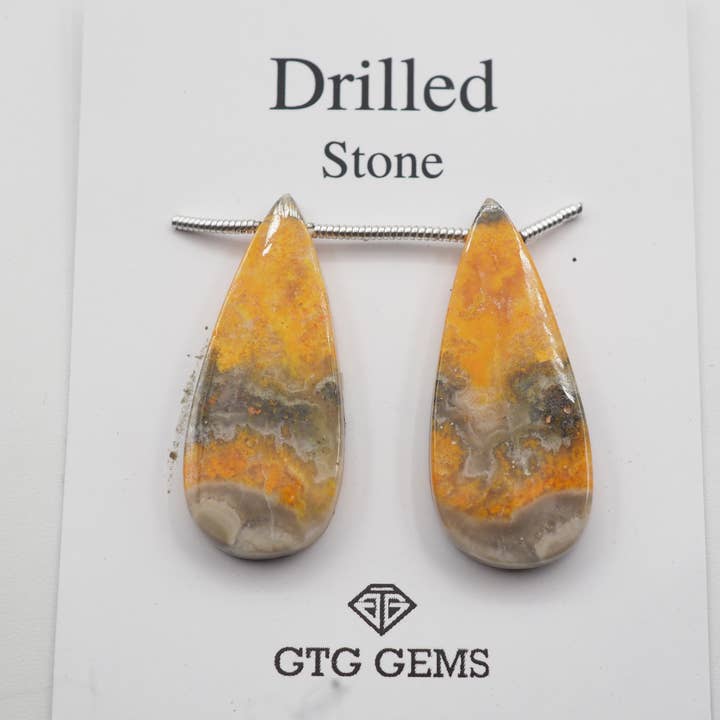 Bumble Bee Jasper forato 29,5 x 12,5 mm per la vendita all'ingrosso da parte di GTG Gems Corp