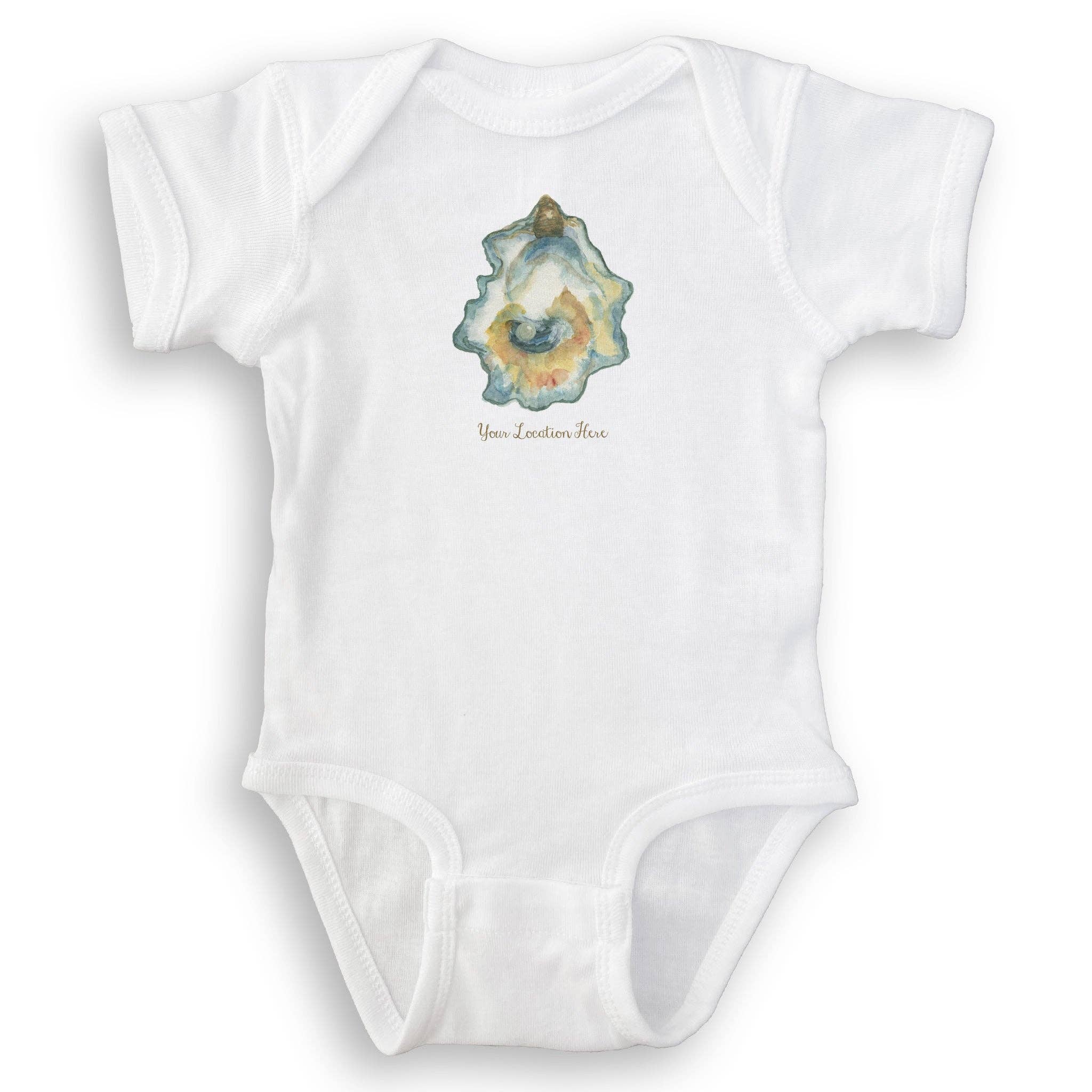 French Graffiti - Wholesale Tea Towel - Watercolor Oyster with Location14