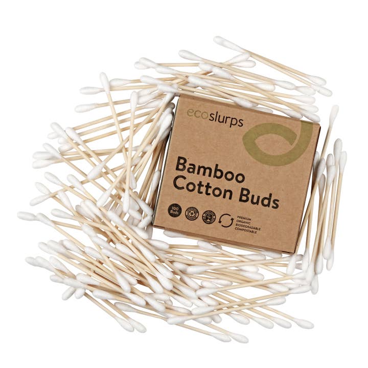 White Bamboo Cotton Buds - Eco friendly cotton swabs EcoSdlurp for wholesale on Faire16