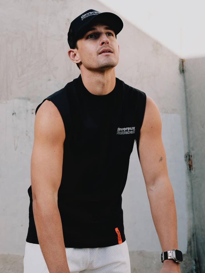 Pickleball Bolt Tank - Verblasstes Schwarz für den Großhandel von Devereux