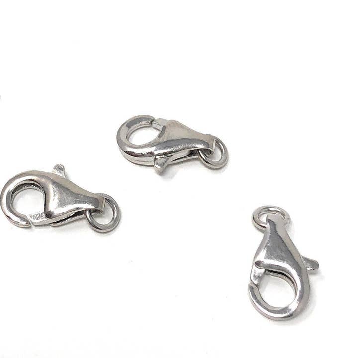 Groothandel 5 stuks sterling zilveren karabijnsluiting, Lobster Claw Clasp, sieraden bevindingen voor DIY sieraden maken, Bulk zilveren bevindingen, 11x7mm voor wholesale door Akstar Gems
