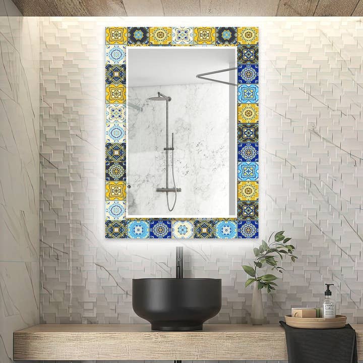Espejo de pared de vidrio templado con mosaico para venta al por mayor de MyPhotostation