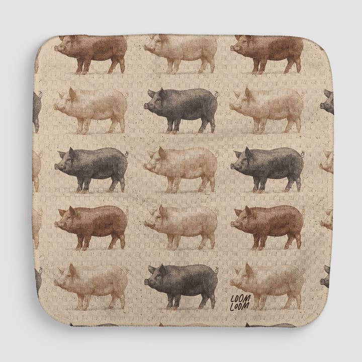 Loom Loom - Venta al por mayor Paño de cocina - Oink 2 Paño de Cocina0