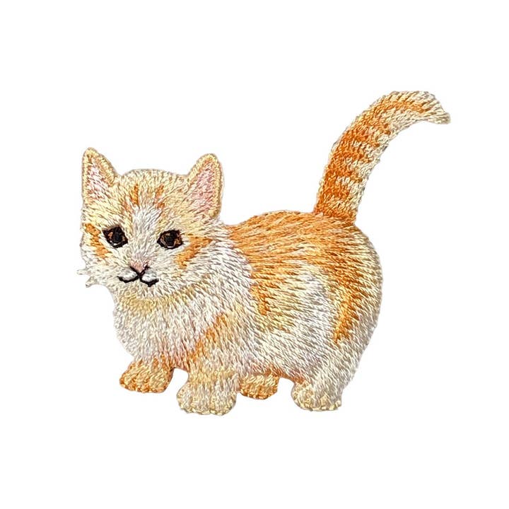 Chaton tigré crème, chaton, animaux de compagnie, brodé, écusson thermocollant pour la vente par Wholesale Applique
