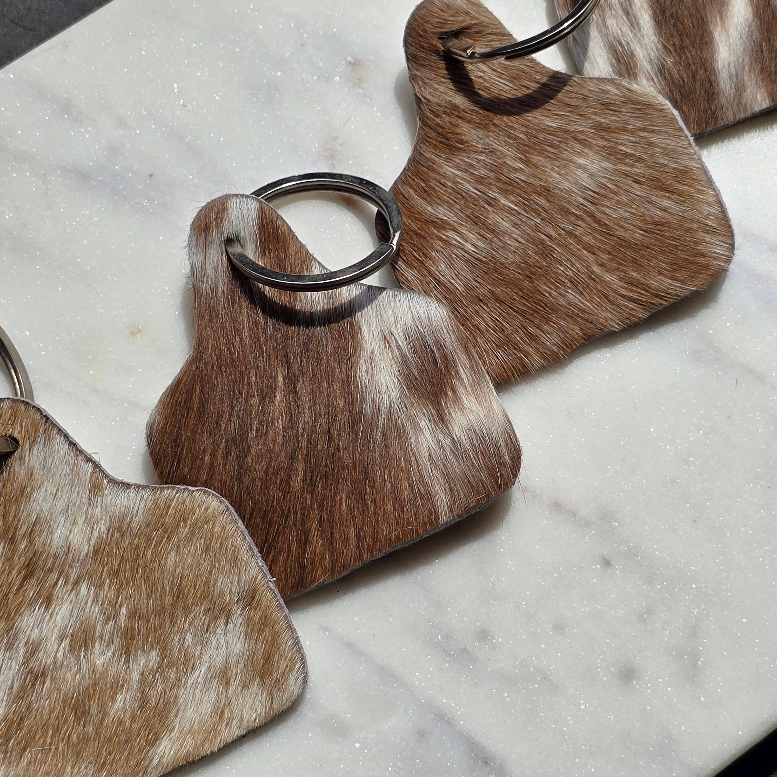 Ranchers Closet – wholesale Nyckelring - Unisex – 10 st. Nyckelring av kohud – Äkta kohud med hår4