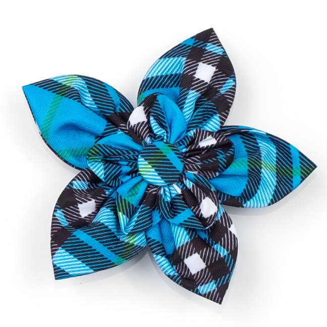 Bias Plaid Flower for wholesale by The Worthy Dog