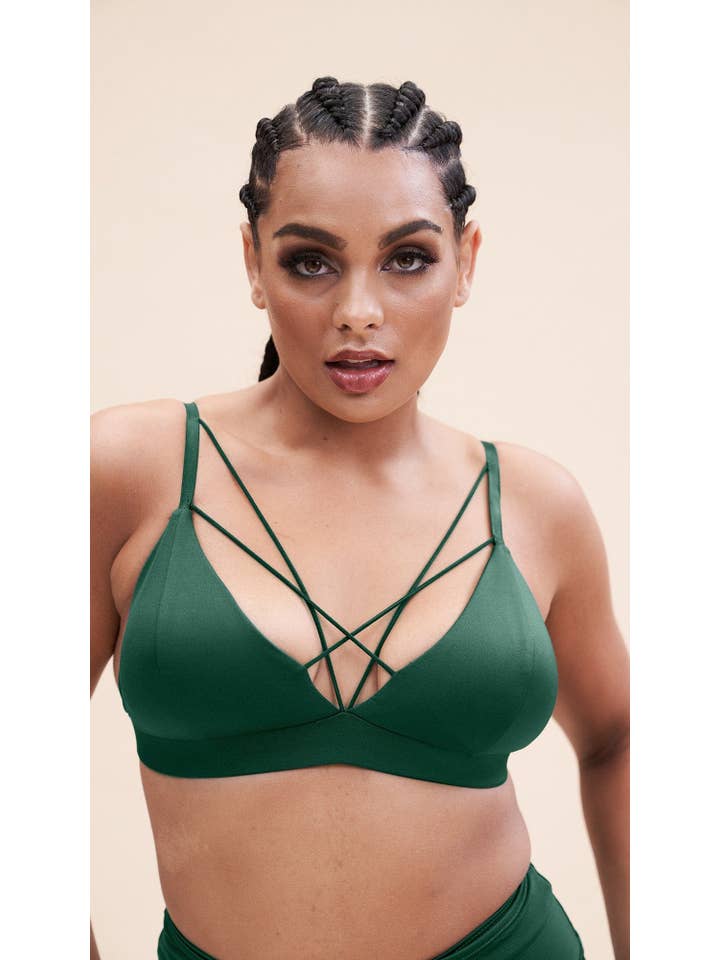 Lunalae Lingerie - Wholesale Bra - Women's - Lily Bra - Strappy Criss Cross Triangle Bra Recycled