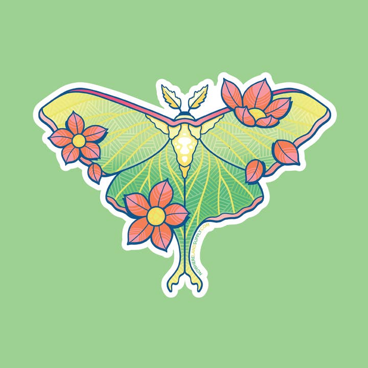 LUNA MOTH - PEGATINA para venta al por mayor de Nowhere Land