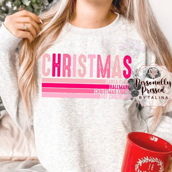 Christmas Santa Hallmark Crewneck for wholesale by Personally Pressed Boutique