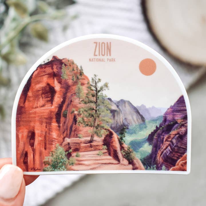 Zion National Park Vinyl Sticker for wholesale by Wild Peonies Studio