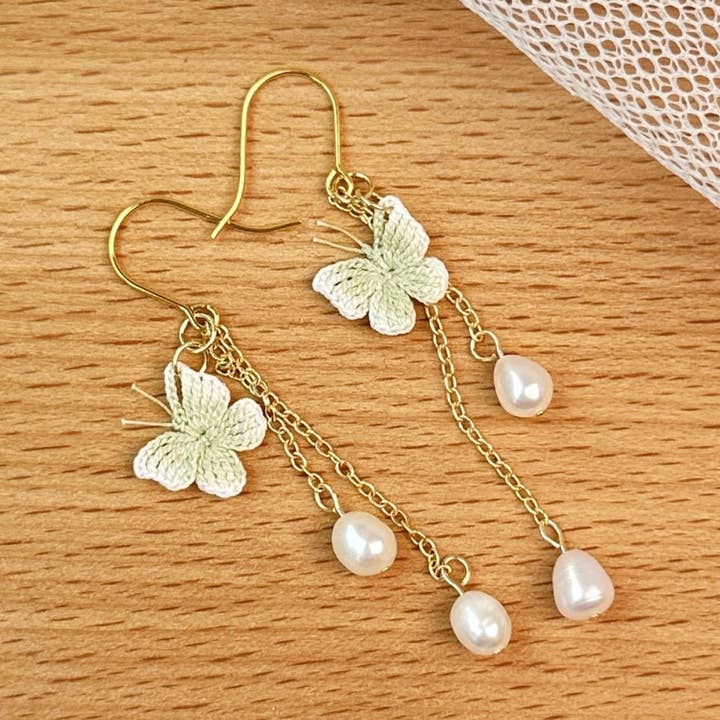 Pendientes de Mariposa (Verde) para venta al por mayor de Miss Peachy