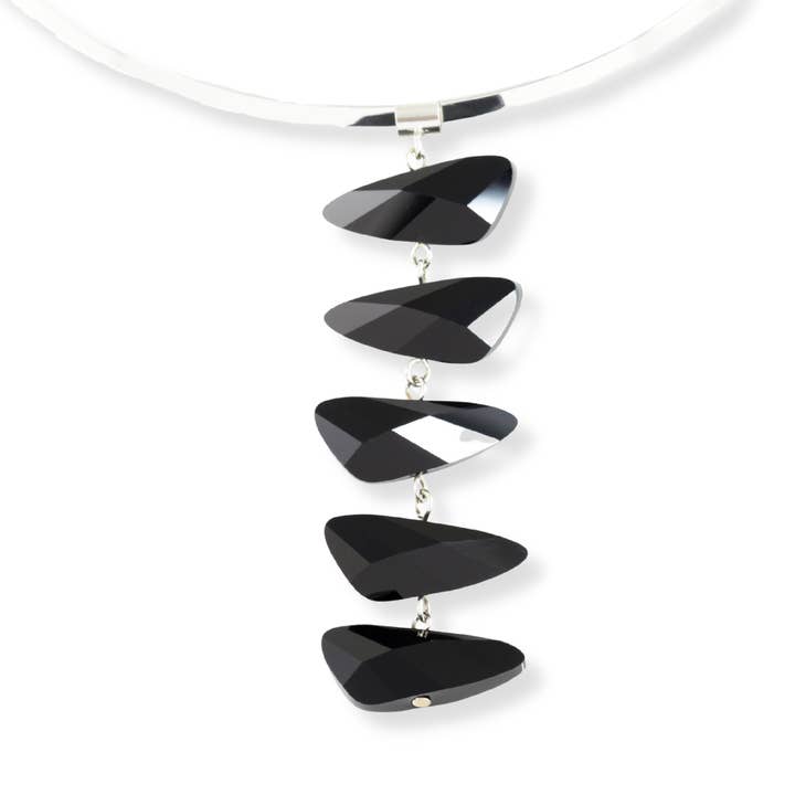 Reflections Necklace in Jet Black for wholesale by Riina Mettas Jewelry