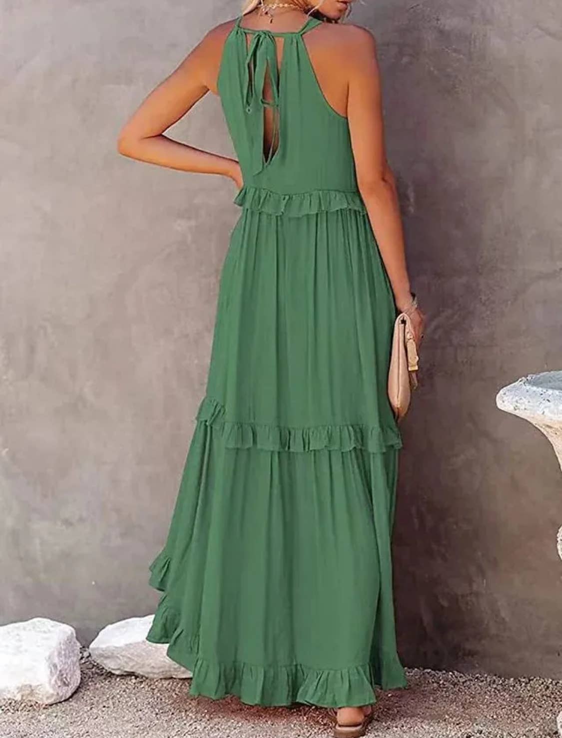 Serenity Collective - Wholesale Dress - Women's - Ruffled Sleeveless Maxi Dress9