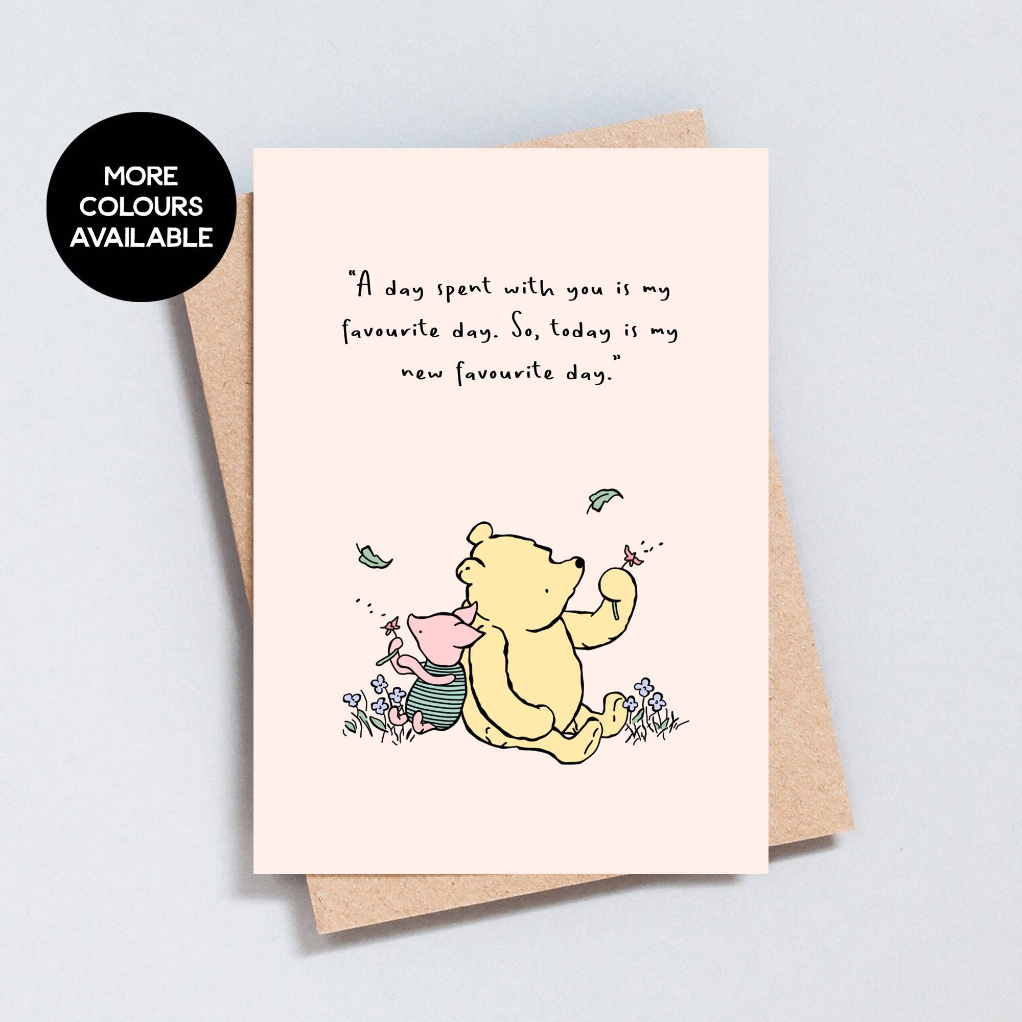 The Type Club – wholesale Love card – Bear Illustration Quote Card0