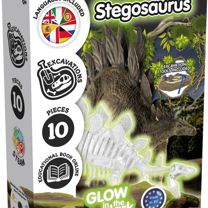 Fossil-Ausgrabungen für Kinder – Leuchtender Stegosaurus für den Großhandel von Science4you