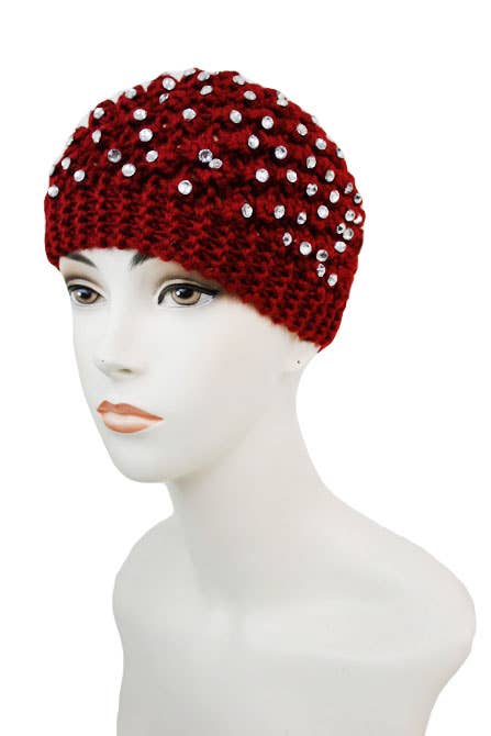 Cap Zone - Vendita all'ingrosso Fascia per capelli - Donna - Lavorato all'uncinetto con cerchietto interamente in strass5