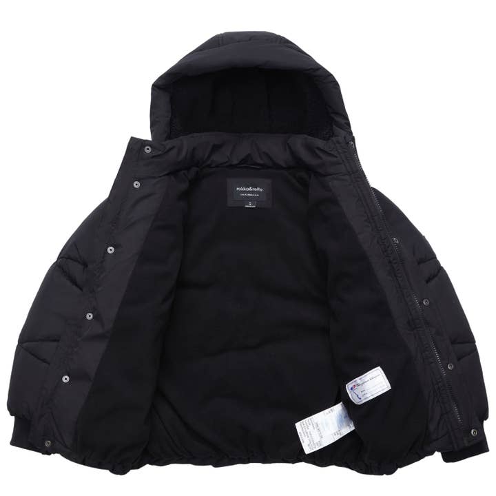Rokka & Rolla - Wholesale Puffer Jacket - Kids - Boys' Grid Winter Coat Kids' Fleece Lined Jacket18