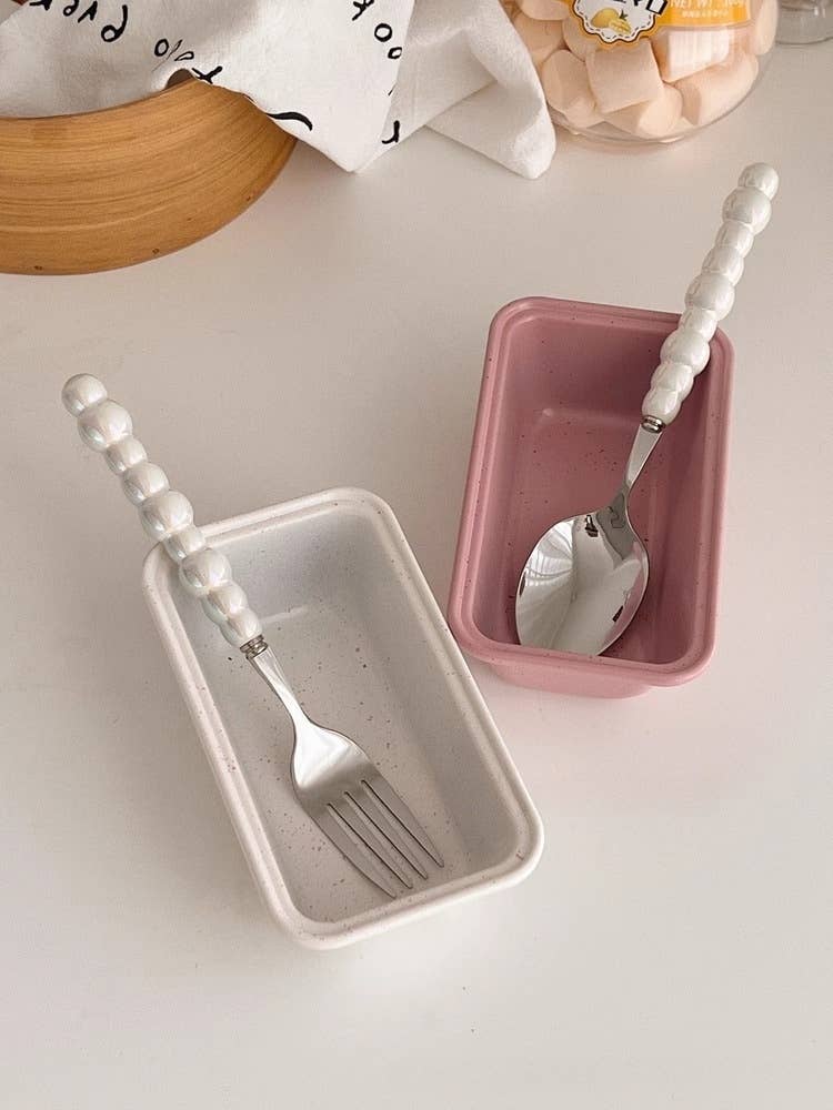 Otterware - Wholesale Flatware Set - Elegant Pearl Ceramic Handle Stainless Steel Flatware6